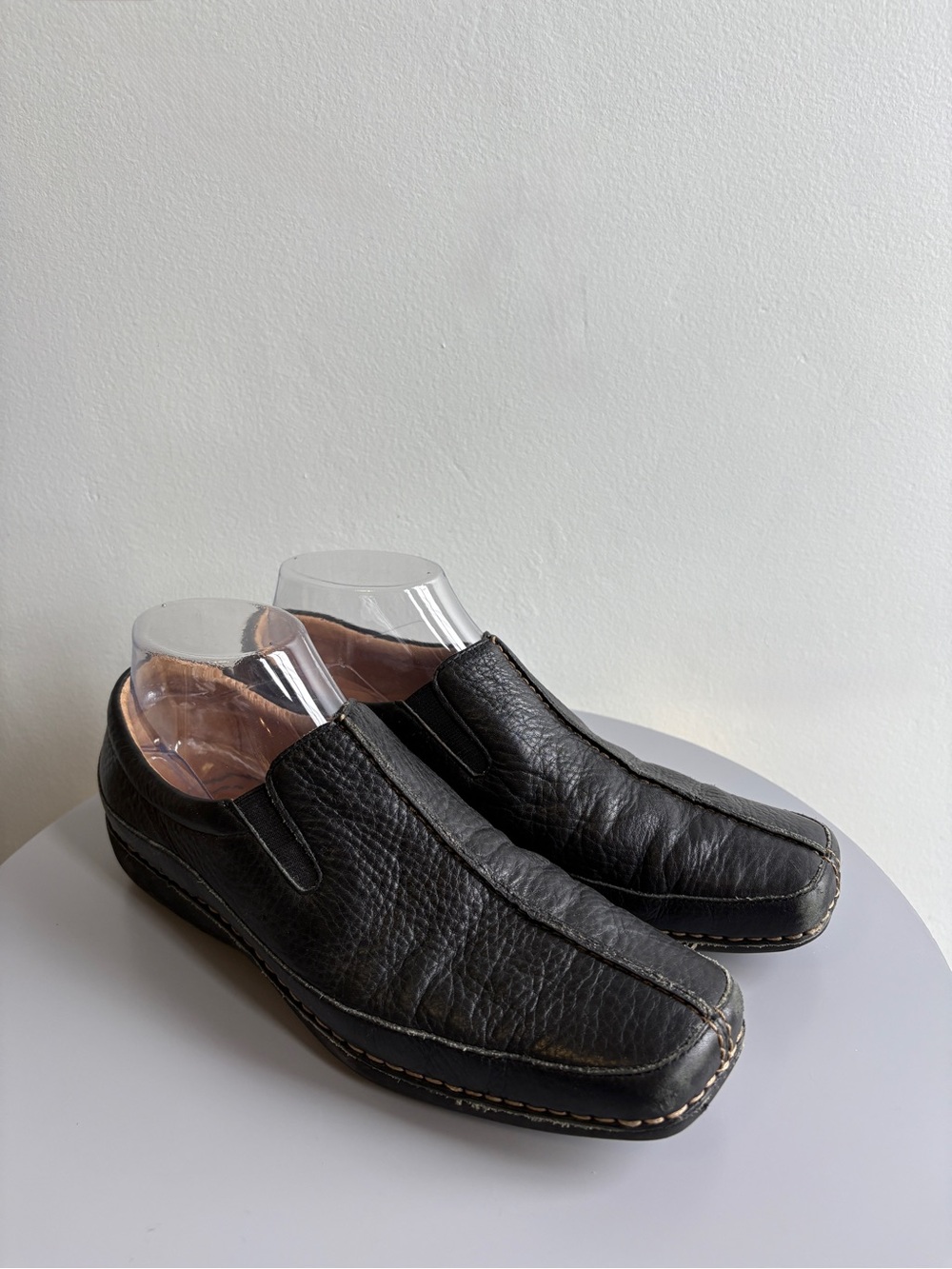 Rockport Leather Slip-On Shoes, Black. Size 8.5